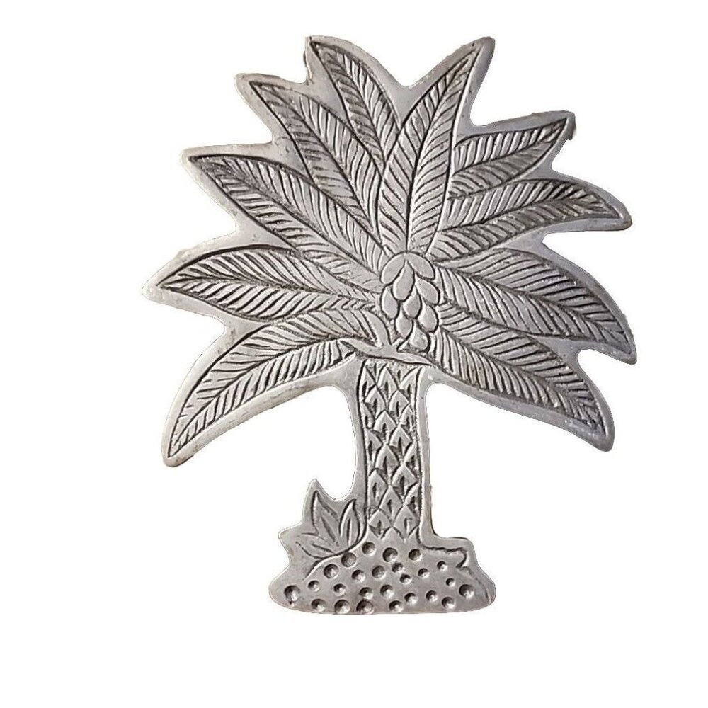 Palm Tree Shaped Trivet Hot Plate Holder Metal Art Home Decor Wall Hanging 9.5x8